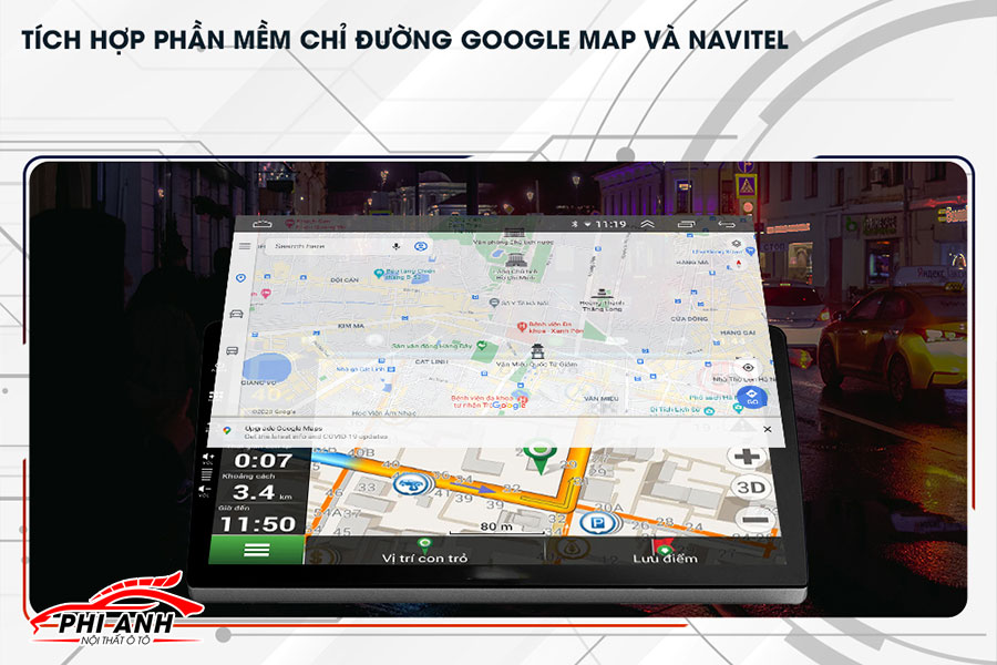 Hệ thống chỉ đường Google Map và Navitel