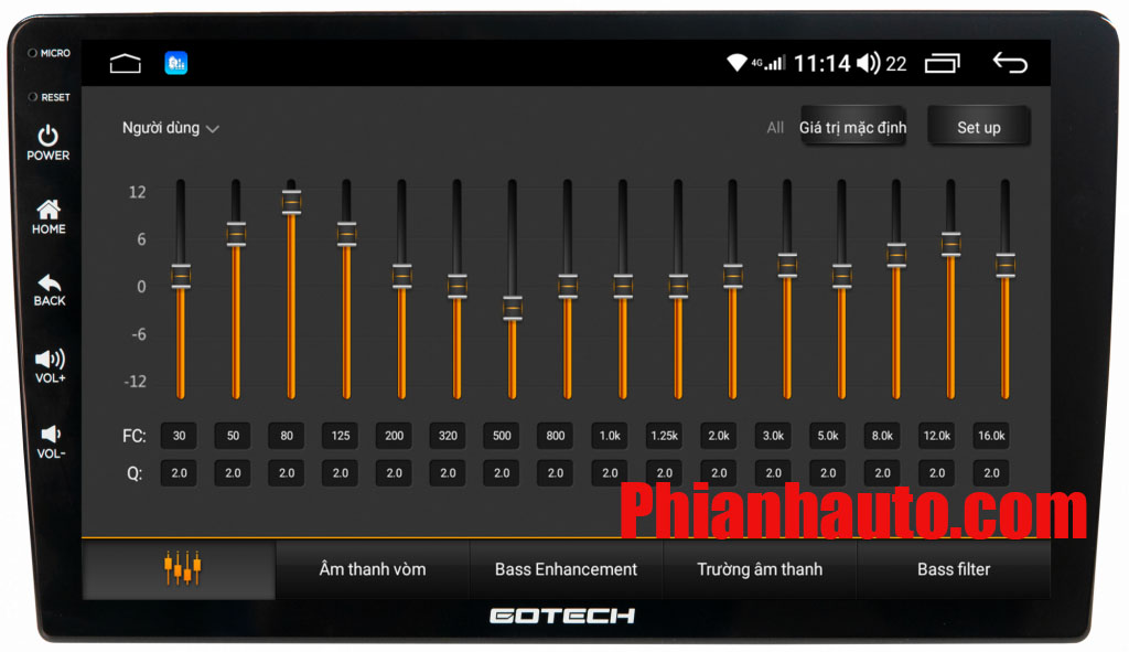 Dsp 16 Kenh Tren Man Hinh Gotech Gt65