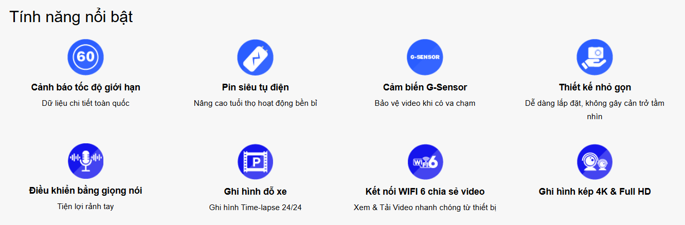 Camera Hanh Trinh Vietmap S720 Ghi Hinh 4k Hdr Kem Canh Bao Giao Thong 1 5