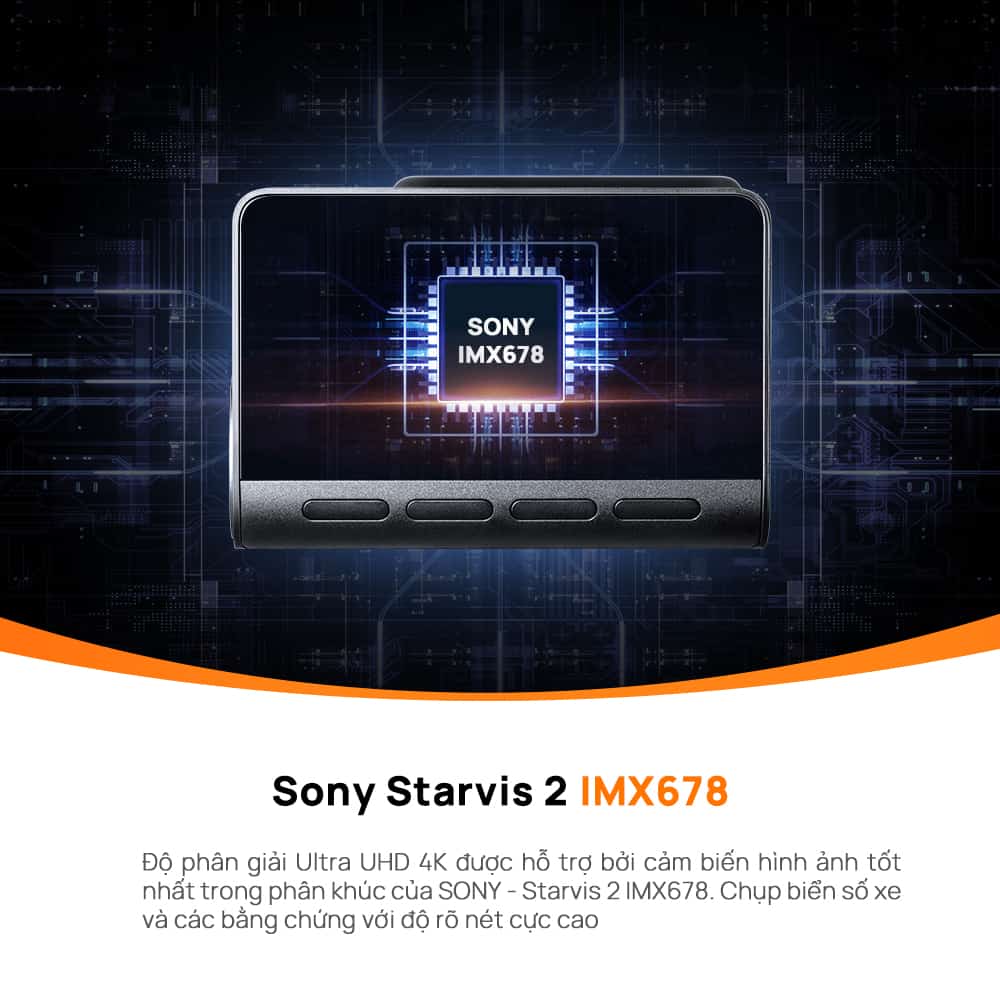 Camera Hanh Trinh 70mai A810 Cam Bien Sony Starvis 2